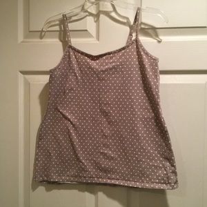 Twist Tees Gray polkadot camisole. Size 1X